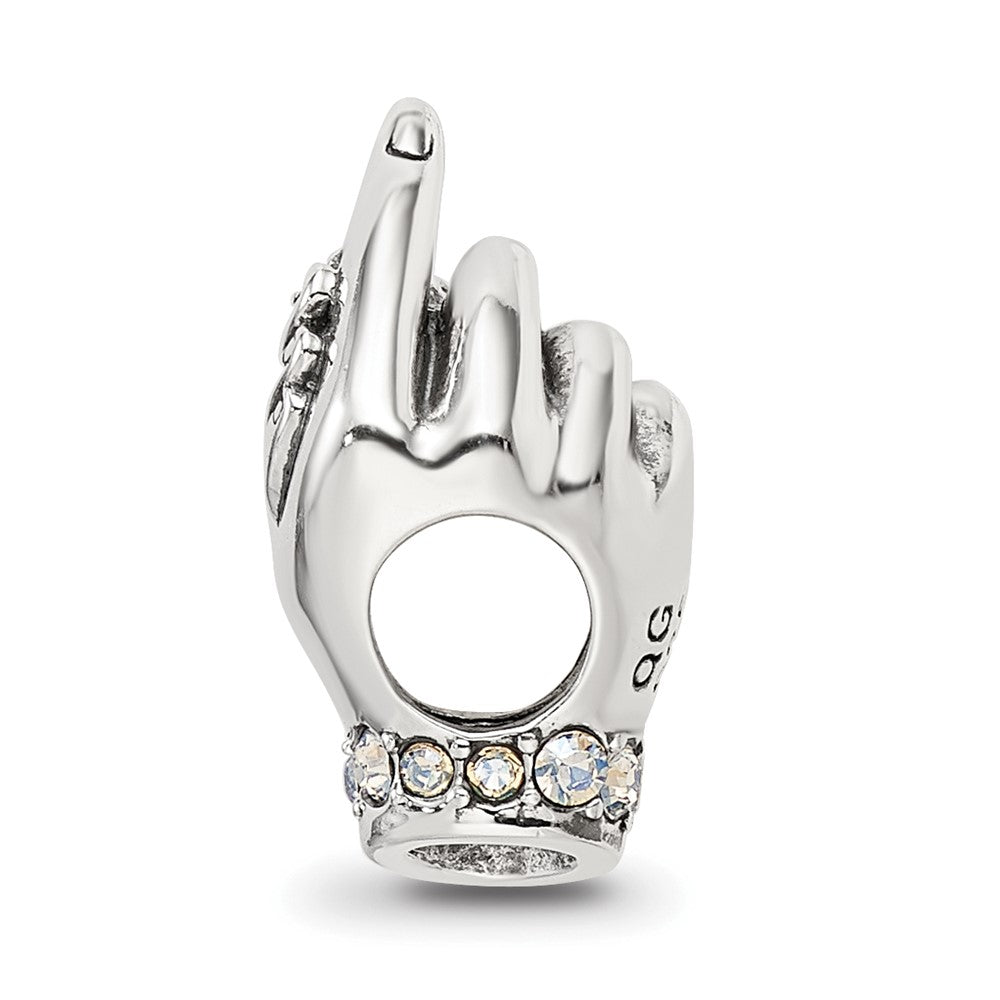 Sterling Silver Reflections Crystals Mother & Child Hand Bead