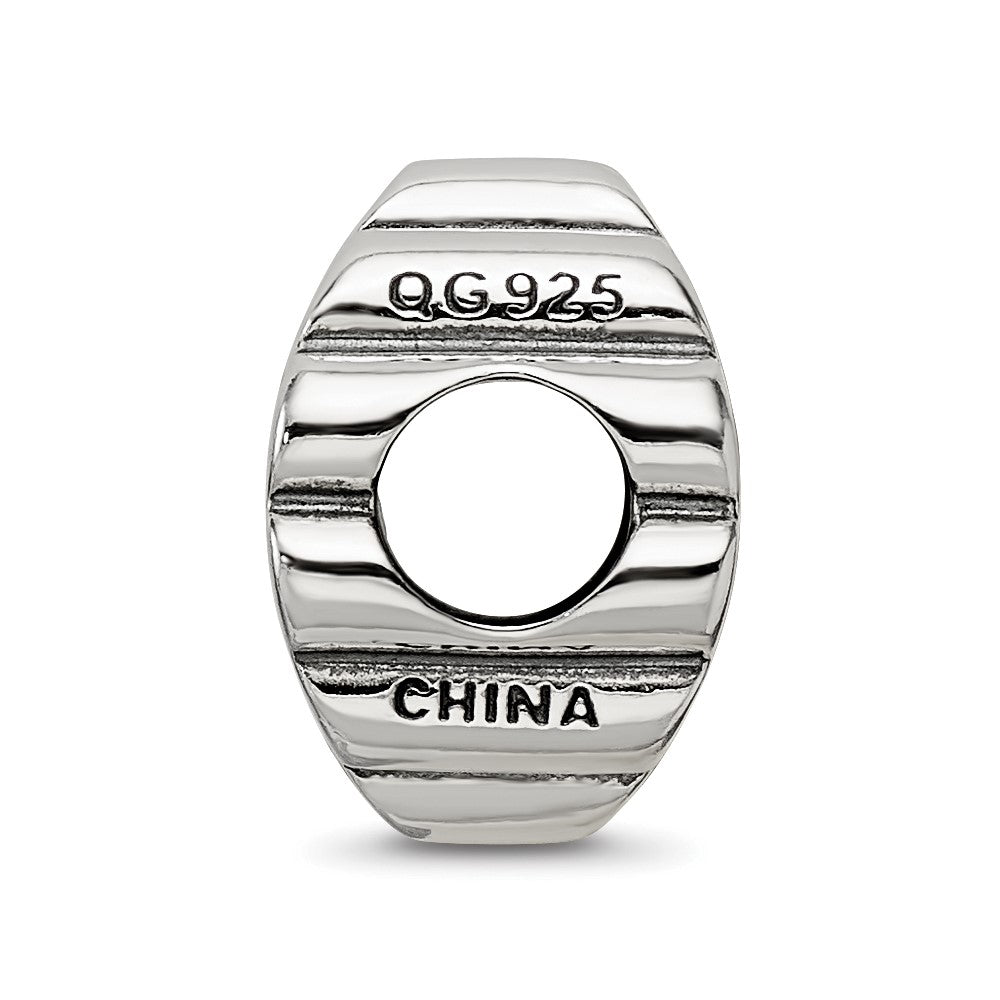 Sterling Silver Reflections Blue/Green Crystals Flower Bead