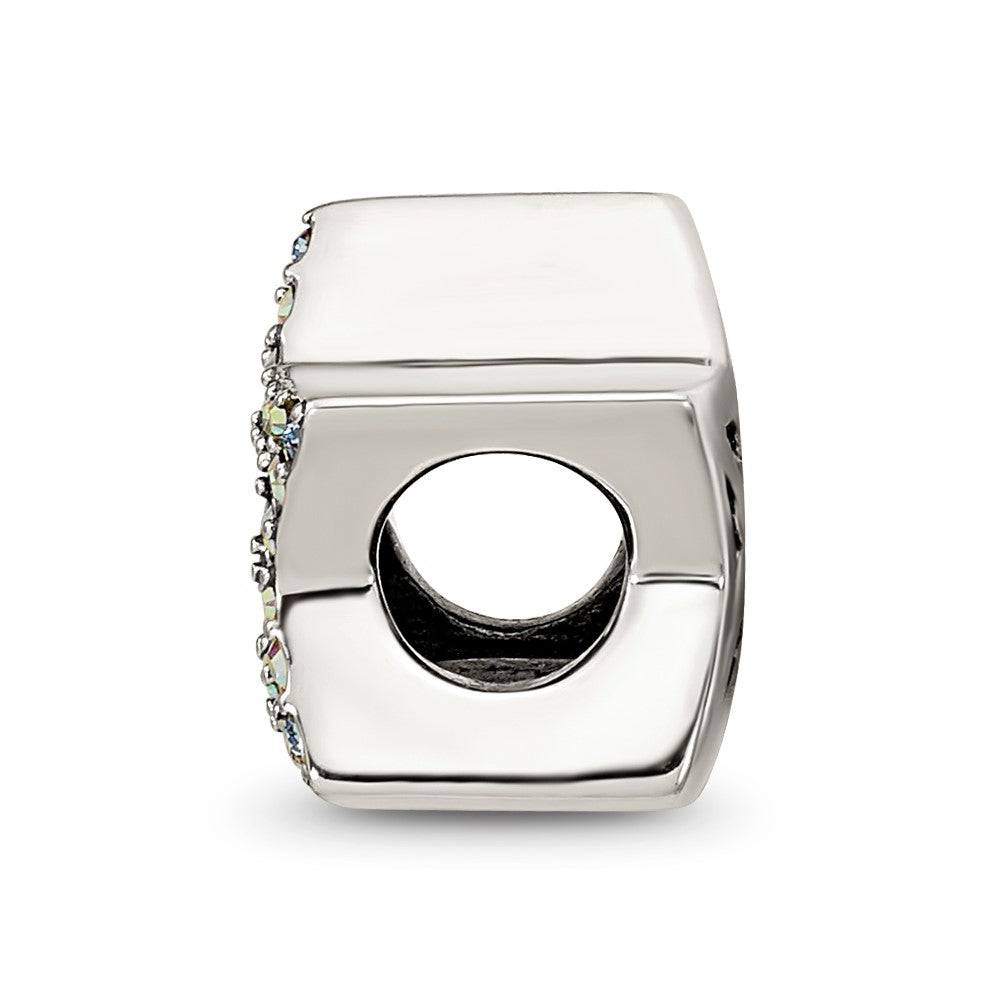 Sterling Silver Reflections Crystal Star Bead