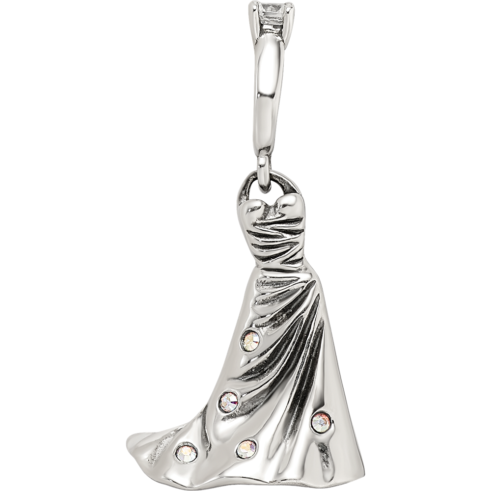 Sterling Silver Reflections Crystals Wedding Dress Bead