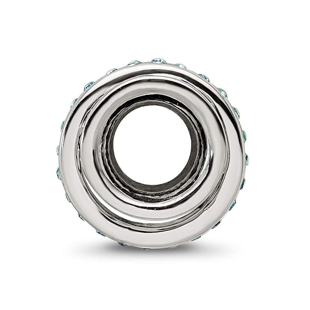 Sterling Silver Reflections Crystals Nouveau Spinner Bead