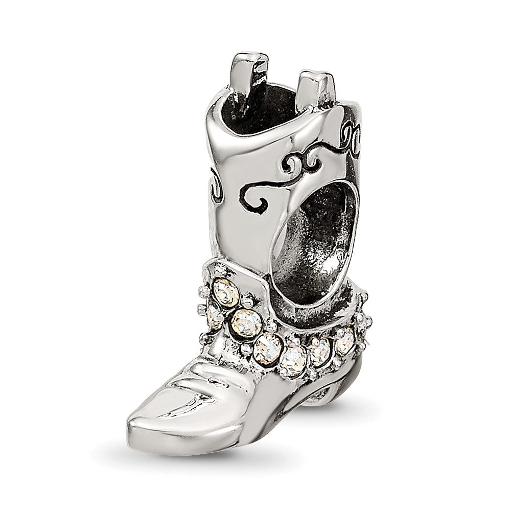 Sterling Silver Reflections Crystals Boot Bead