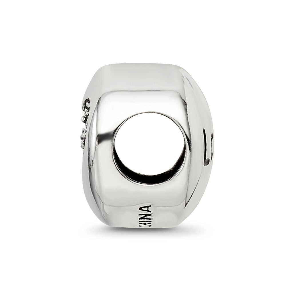 Sterling Silver Reflections April Clear Crystal Love Heart Bead