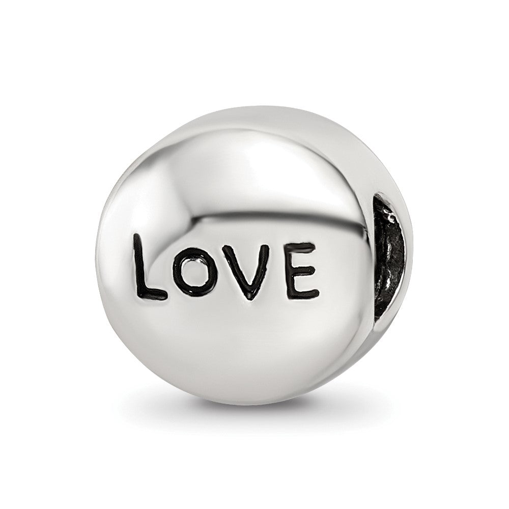 Sterling Silver Reflections April Clear Crystal Love Heart Bead