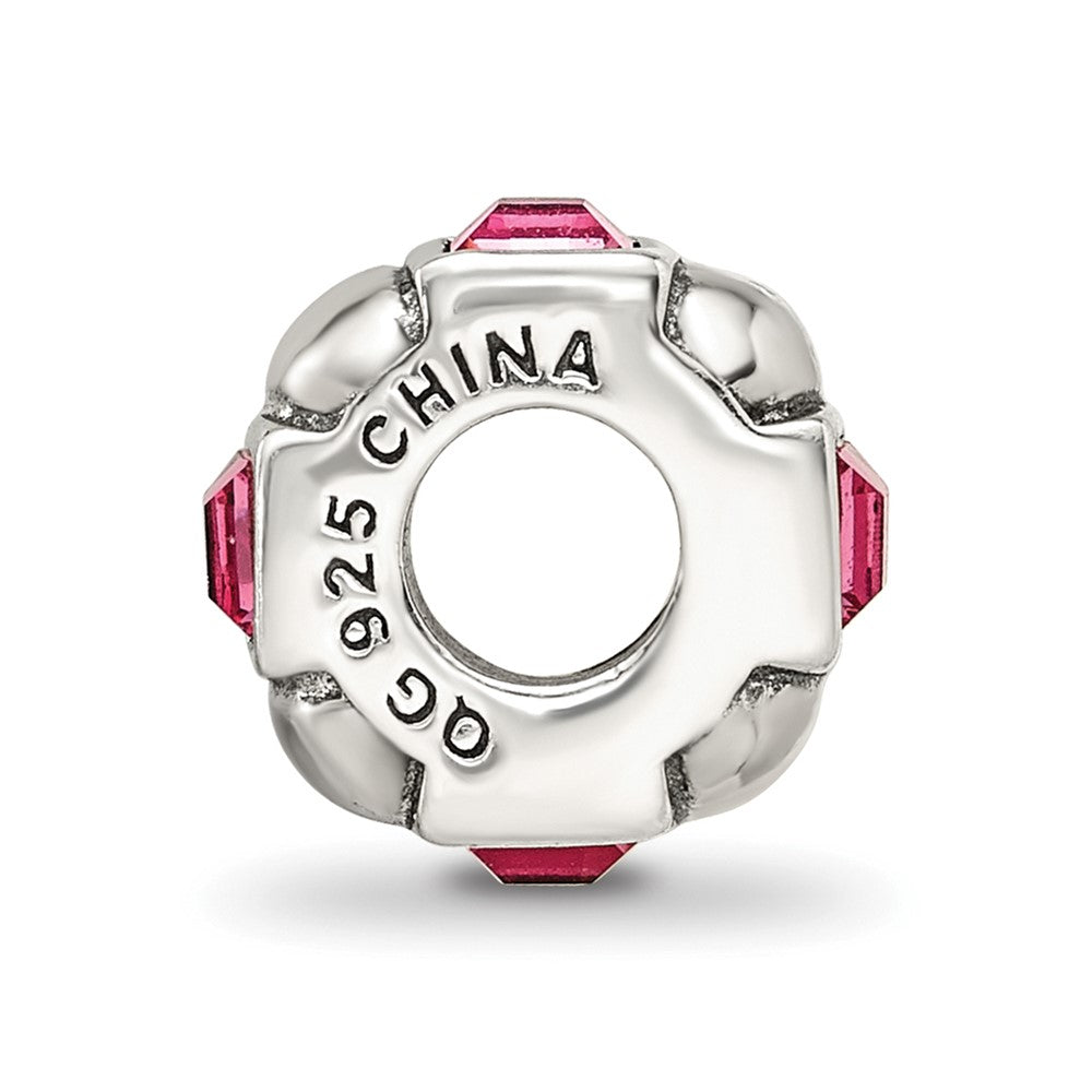 Sterling Silver Reflections Crystal Squares/Dots Bead