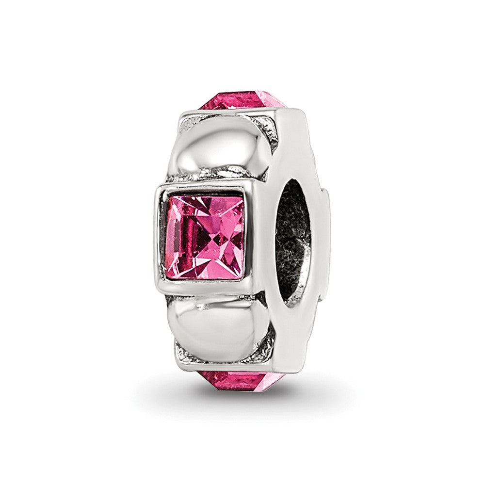 Sterling Silver Reflections Crystal Squares/Dots Bead