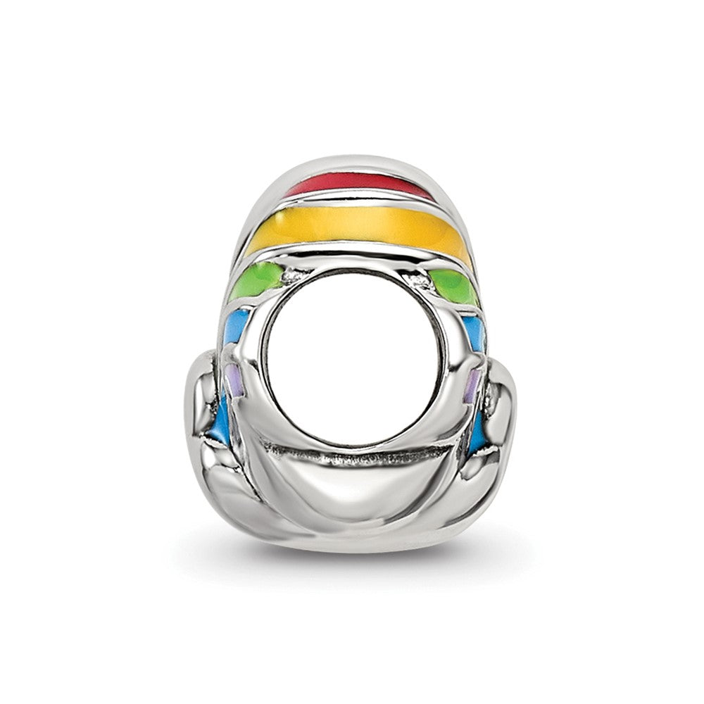 Sterling Silver Reflections Enamel Rainbow Bead