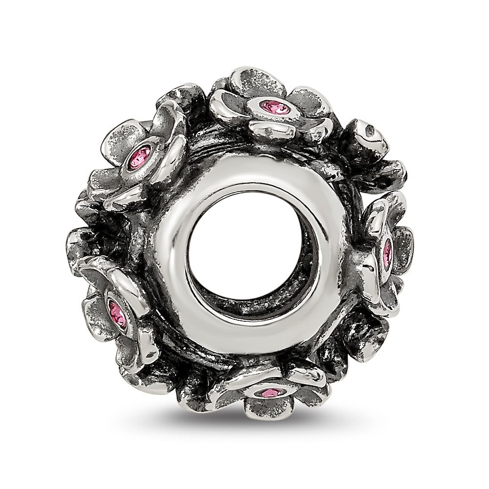Sterling Silver Reflections Crystal Blossoms Bead