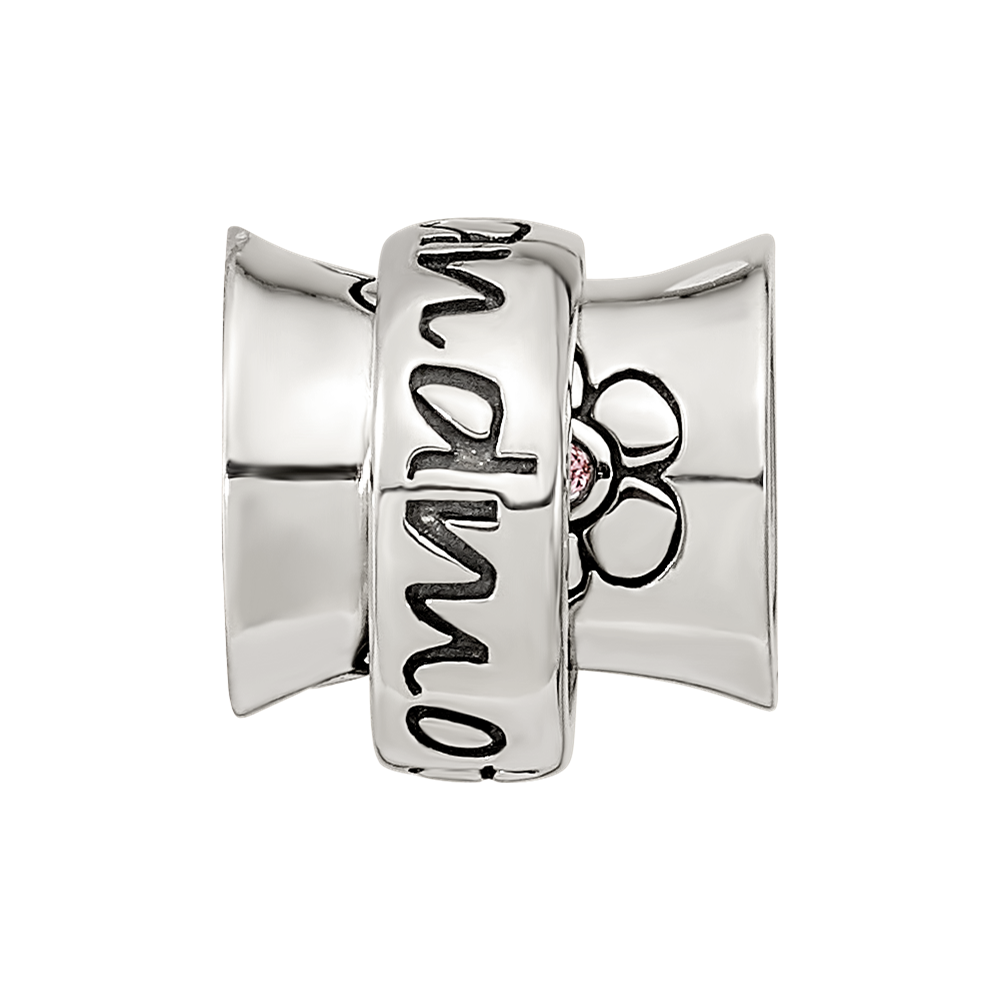 Sterling Silver Reflections Crystals Spinner Grandmother Bead