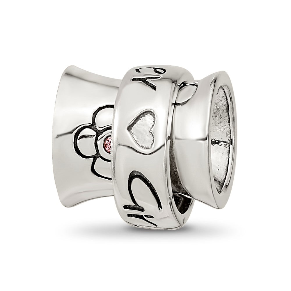 Sterling Silver Reflections Crystals Spinner Grandmother Bead