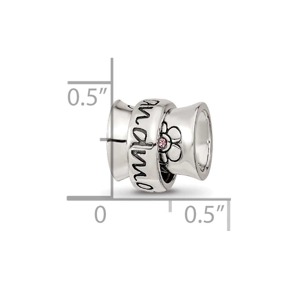 Sterling Silver Reflections Crystals Spinner Grandmother Bead