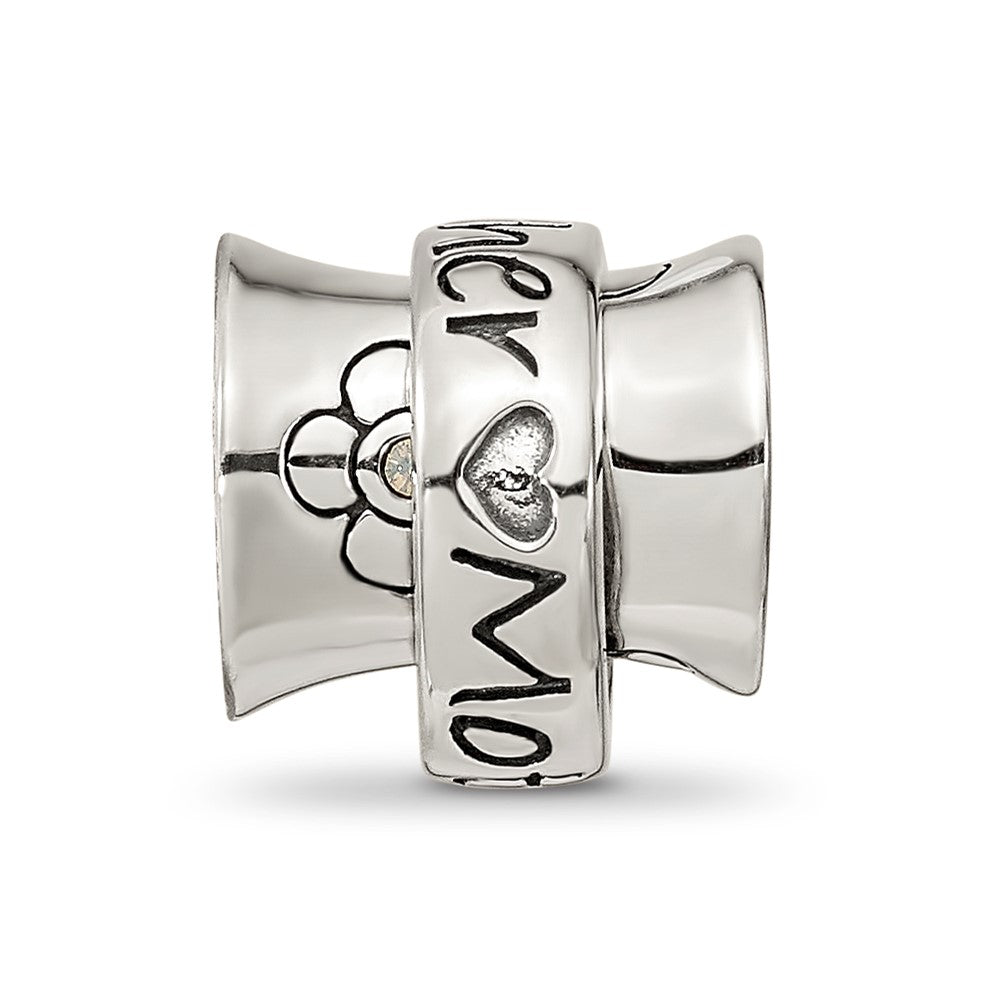 Sterling Silver Reflections Crystals Mother Spinner Bead