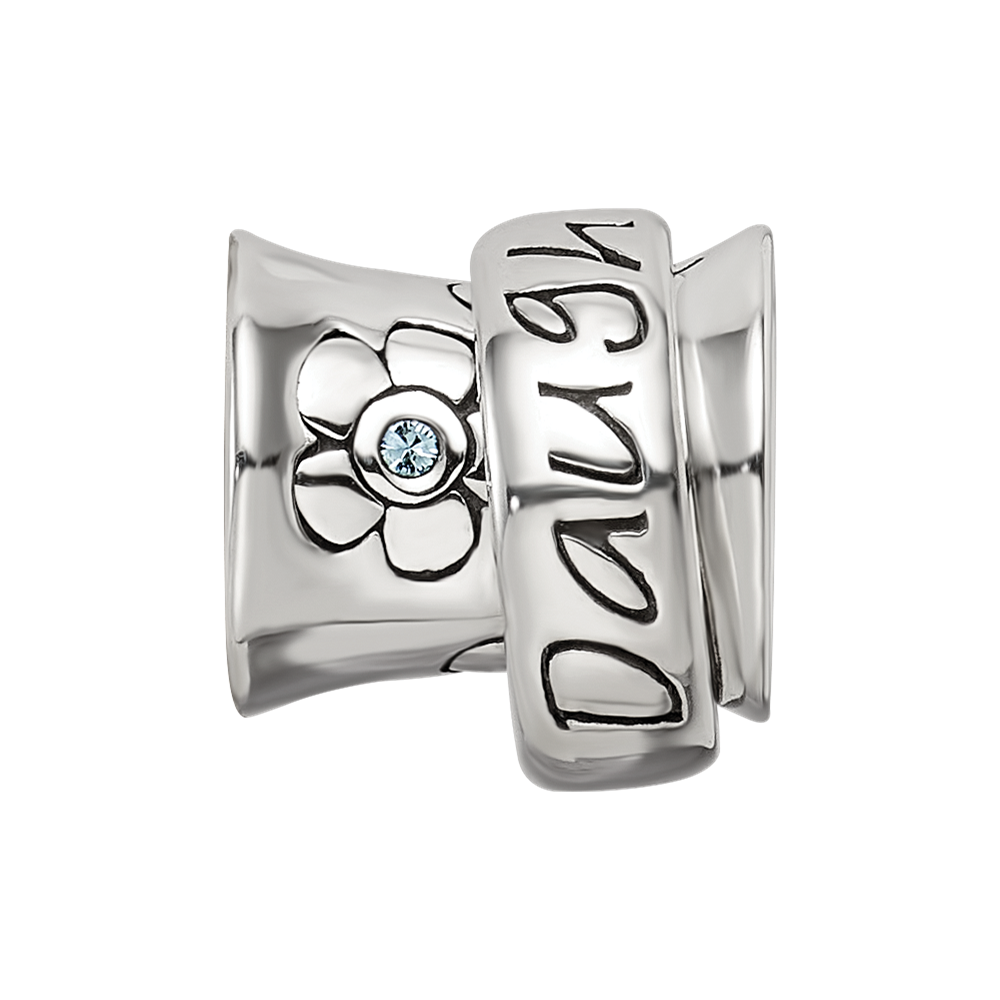 Sterling Silver Reflections Crystals Spinner Daughter Bead