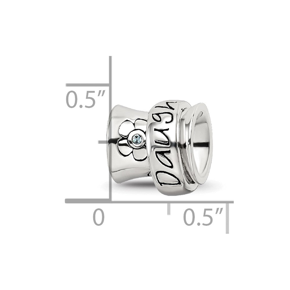 Sterling Silver Reflections Crystals Spinner Daughter Bead