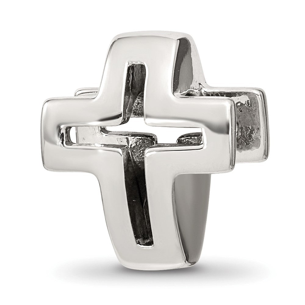Sterling Silver Reflections Crystals PavÇ Open Cross Bead