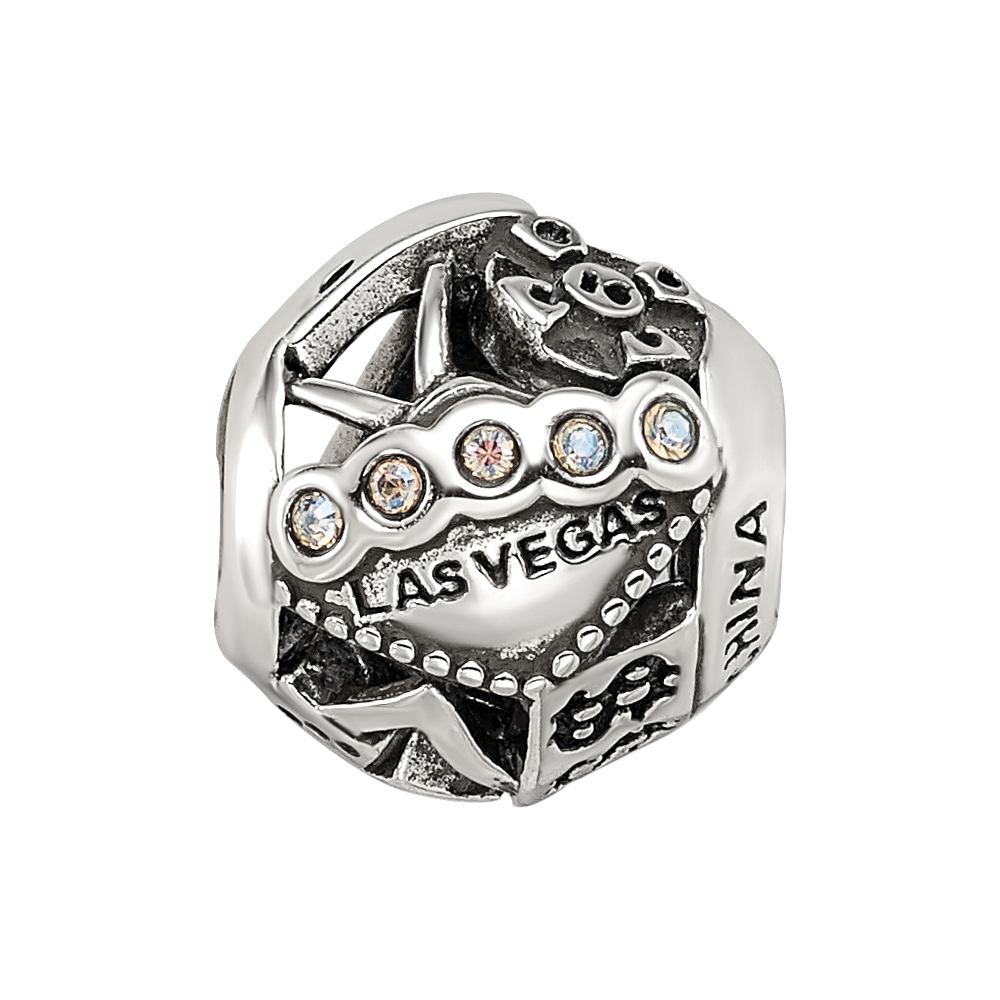 Sterling Silver Reflections Crystals Las Vegas Collage Bead