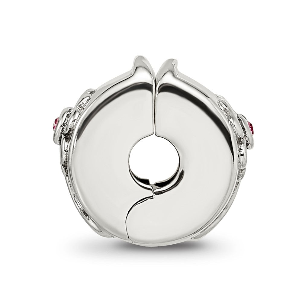 Sterling Silver Reflections Crystal Flower Clip Bead