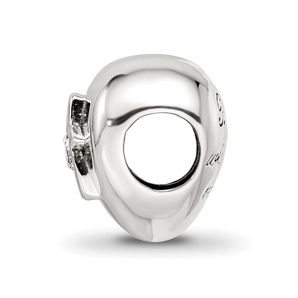 Sterling Silver Reflections Crystals Love Resides Heart Bead