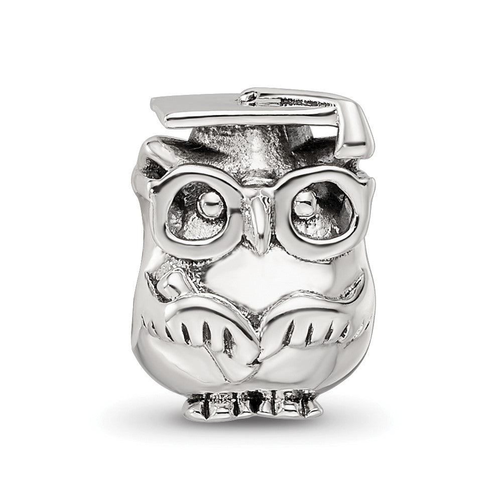 Sterling Silver Reflections Graduation Owl Bead