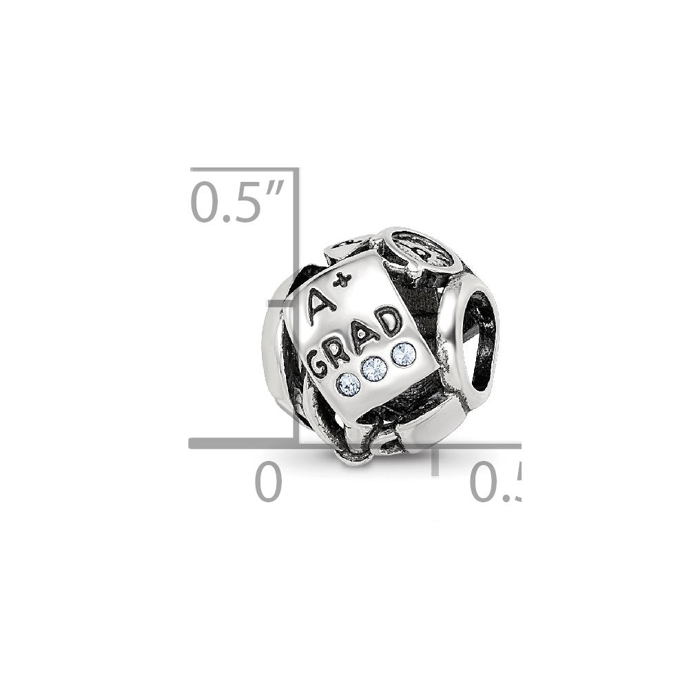 Sterling Silver Reflections Crystals Graduation Bead