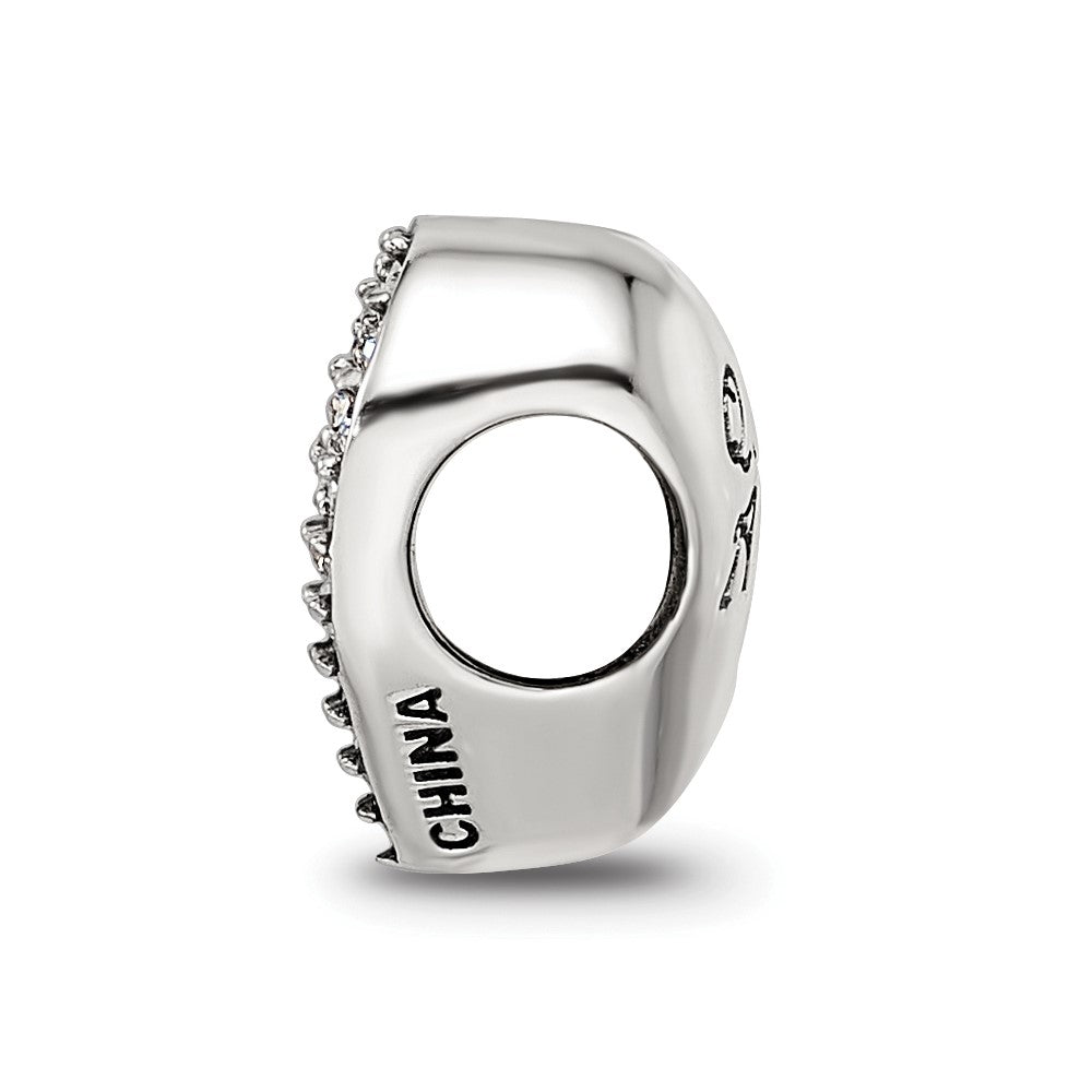 Sterling Silver Reflections Crystals Quinceanera Heart Bead