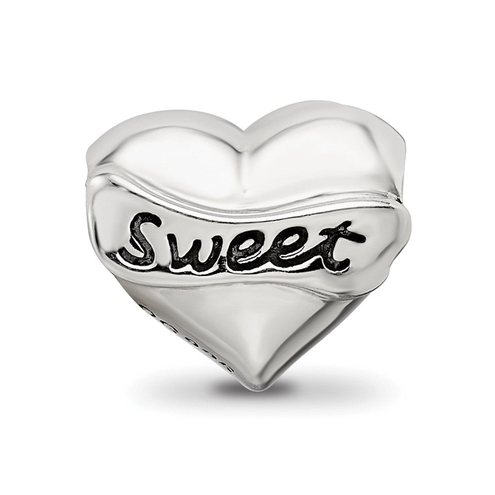 Sterling Silver Reflections Crystals Sweet 16 Heart Bead