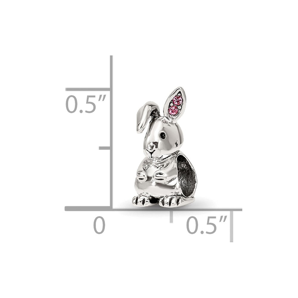 Sterling Silver Reflections Crystals Bunny Bead