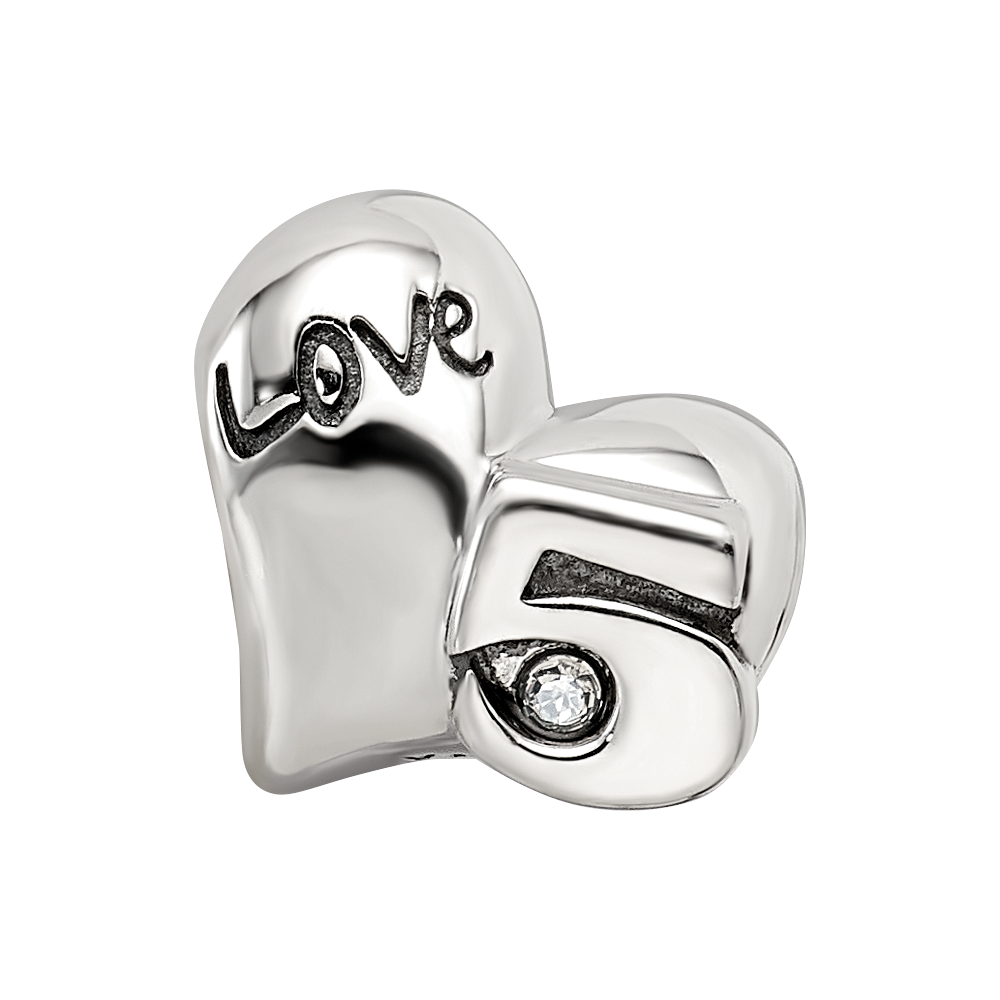 Sterling Silver Reflections Crystals 5th Anniversary Bead