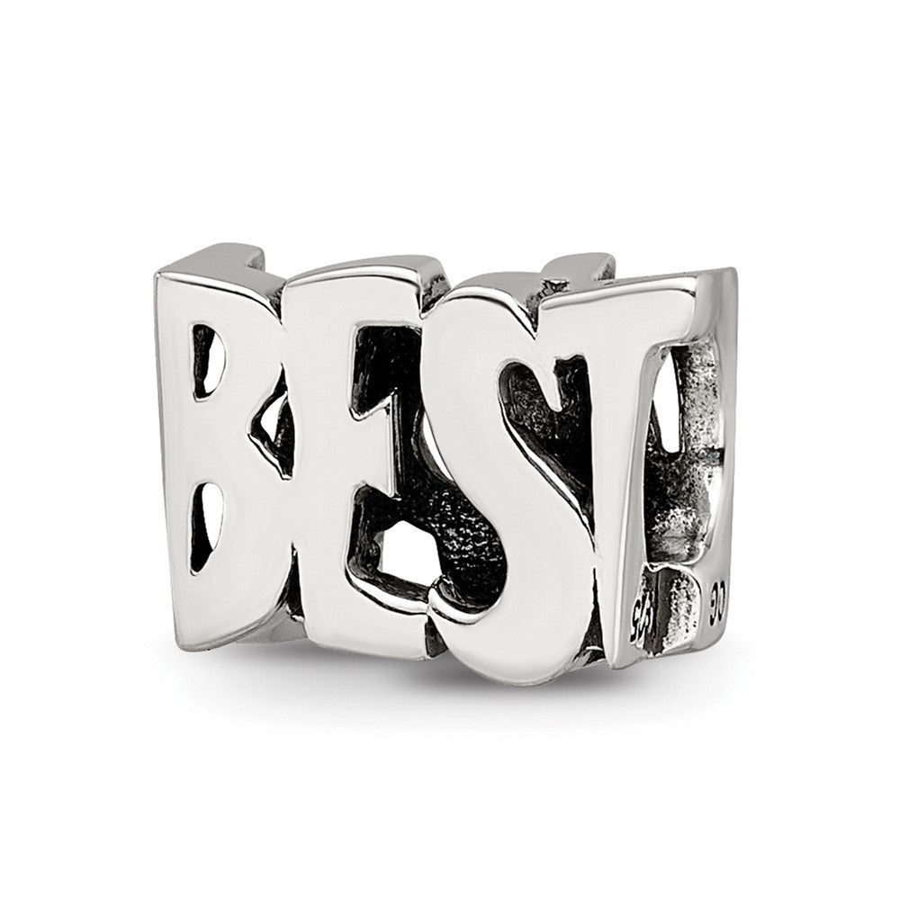 Sterling Silver Reflections Best Mom Two Sided Bead