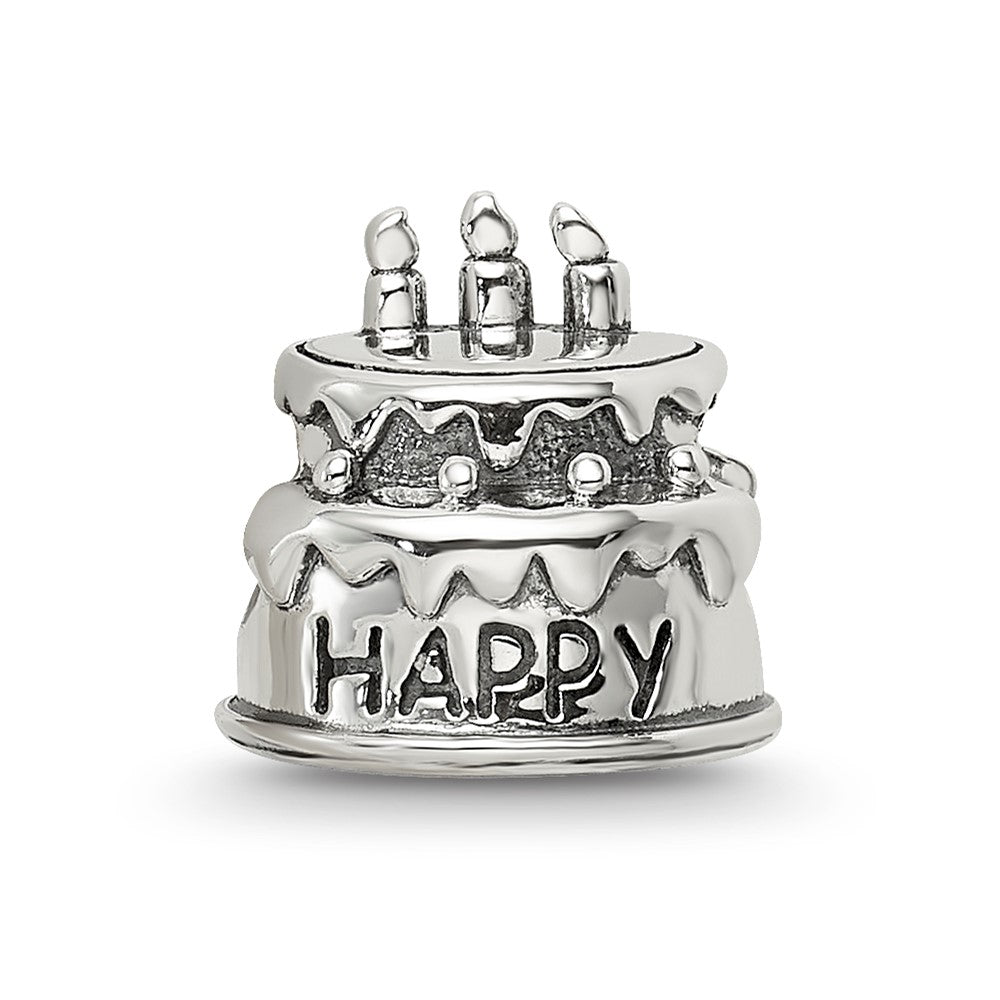 Sterling Silver Reflections Birthday Cake Bead