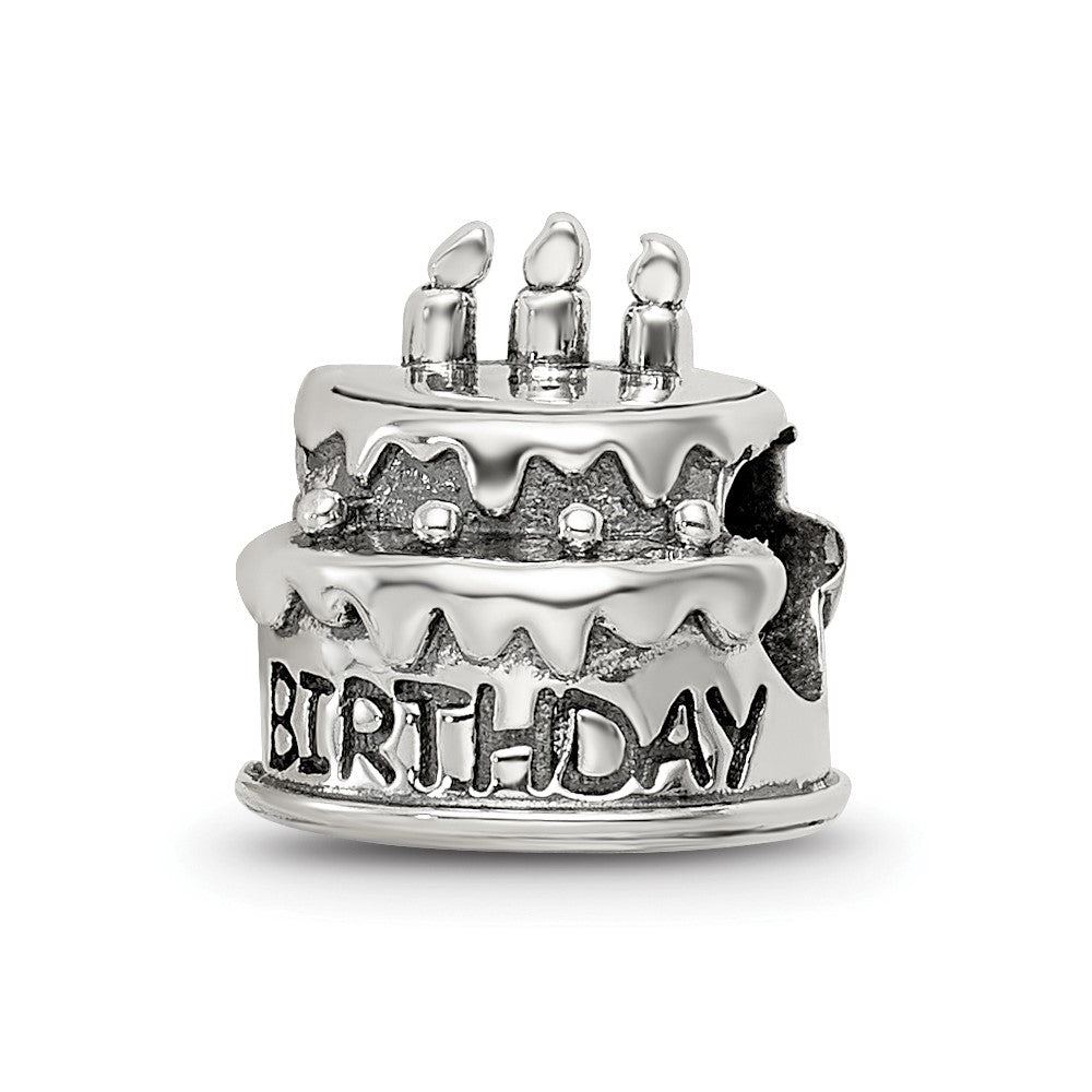 Sterling Silver Reflections Birthday Cake Bead