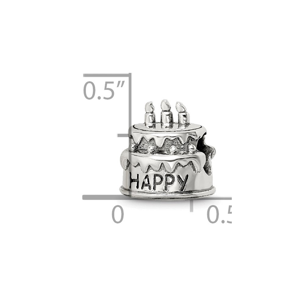 Sterling Silver Reflections Birthday Cake Bead
