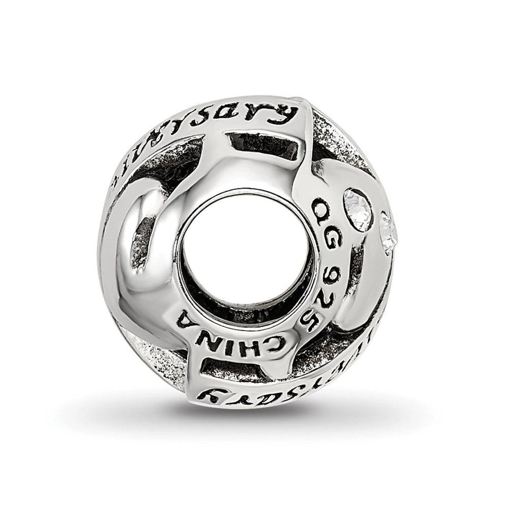 Sterling Silver Reflections Crystals Anniversary Bead