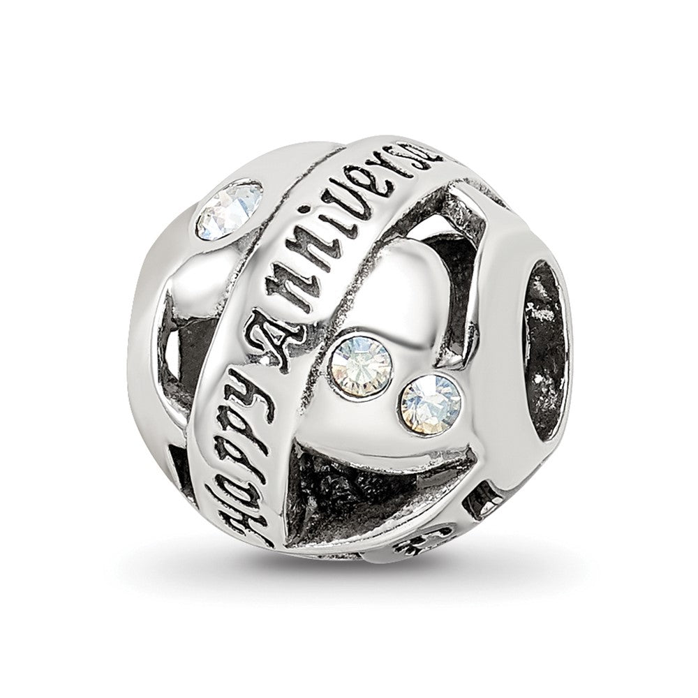 Sterling Silver Reflections Crystals Anniversary Bead