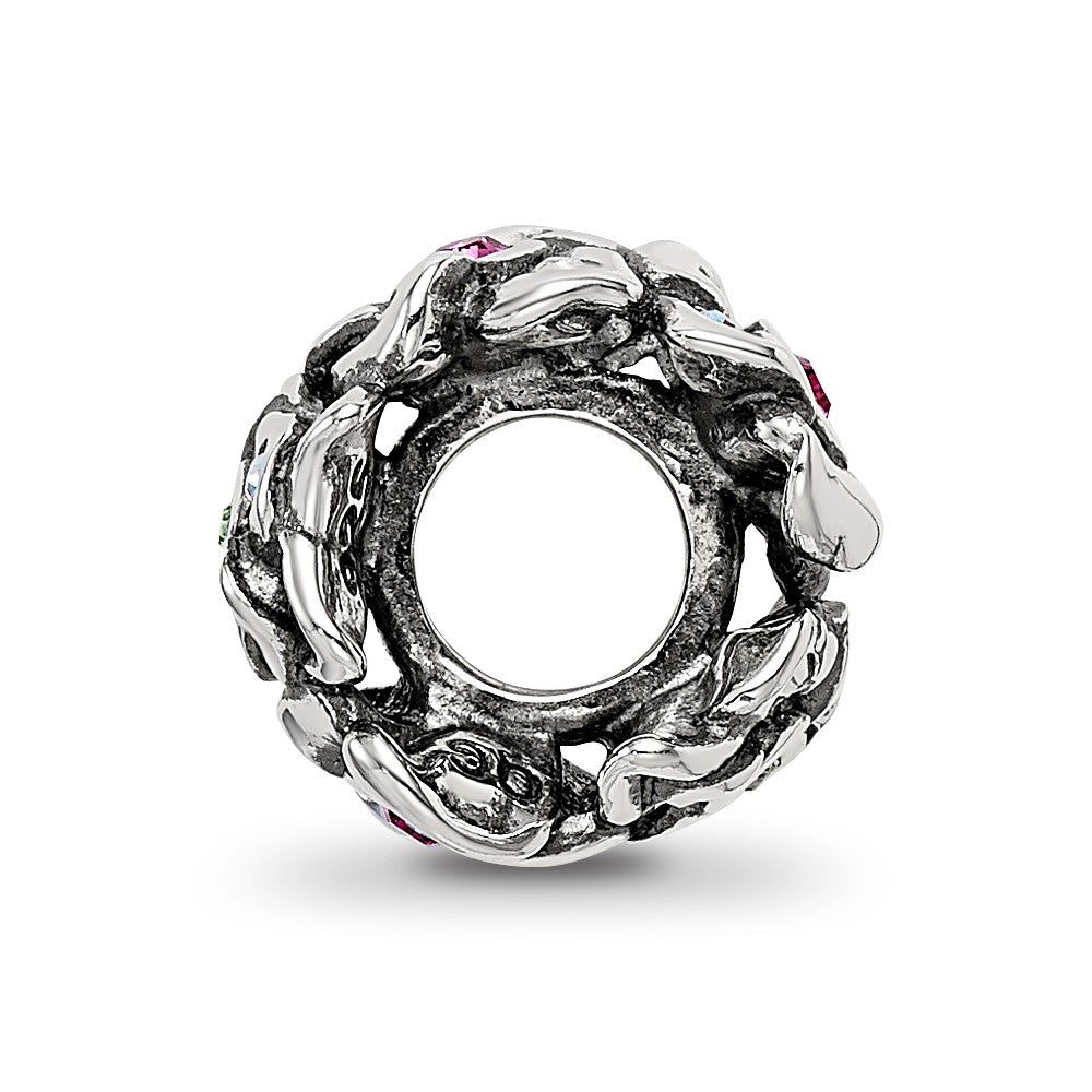 Sterling Silver Reflections Crystals Cherry Blossoms Bead