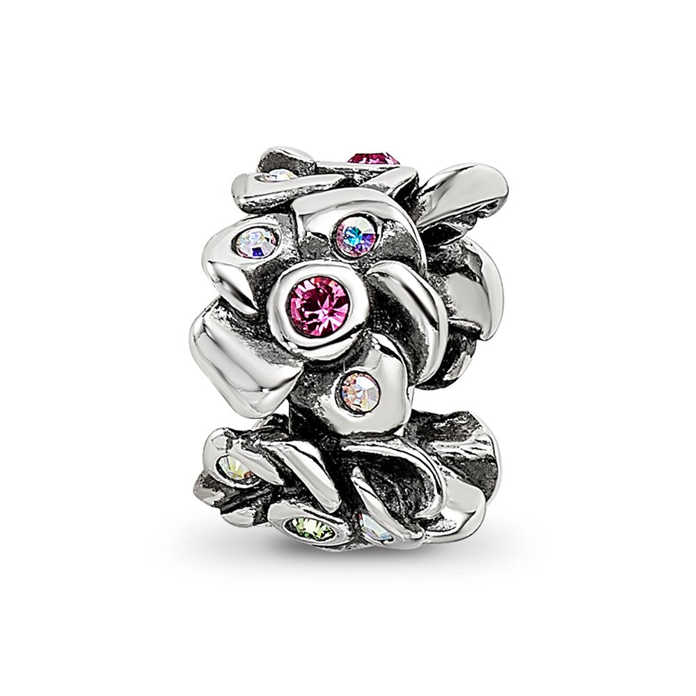 Sterling Silver Reflections Crystals Cherry Blossoms Bead