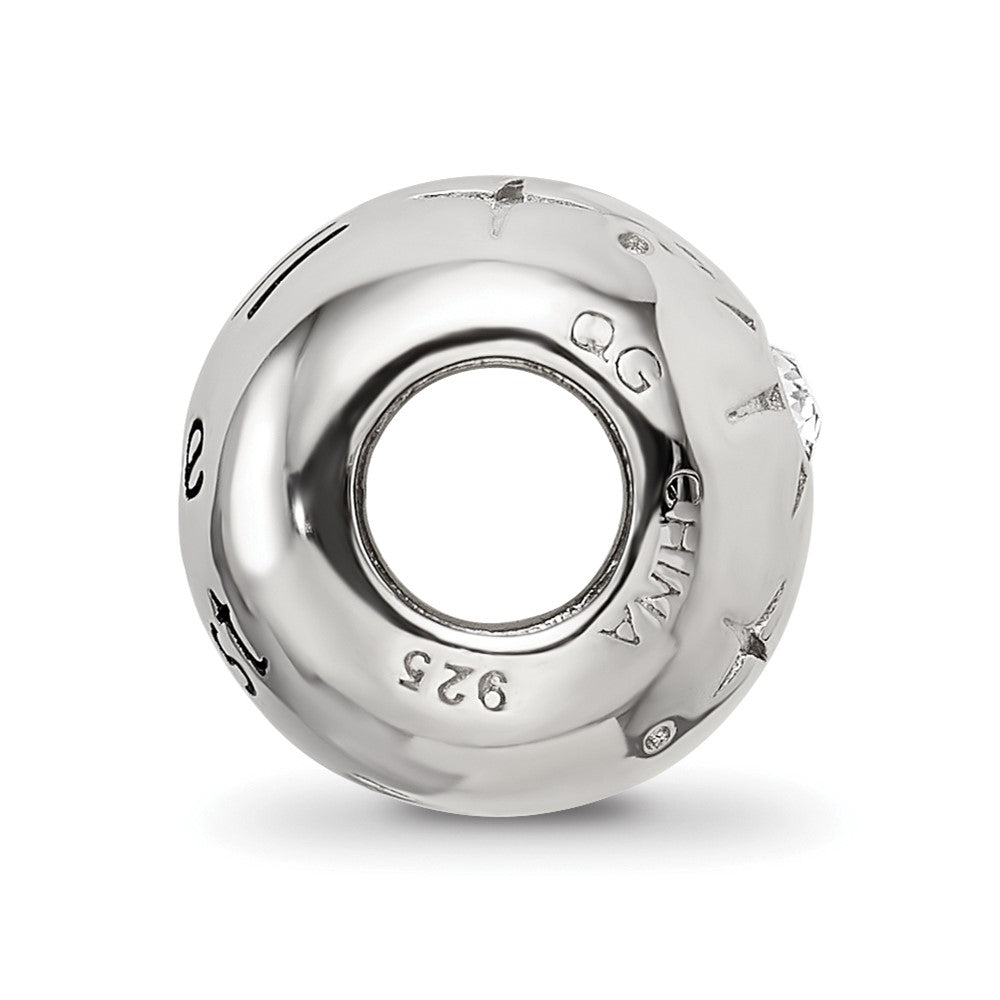 Sterling Silver Reflections Rh-plated Enamel Crystal ALL THE BEST Bead