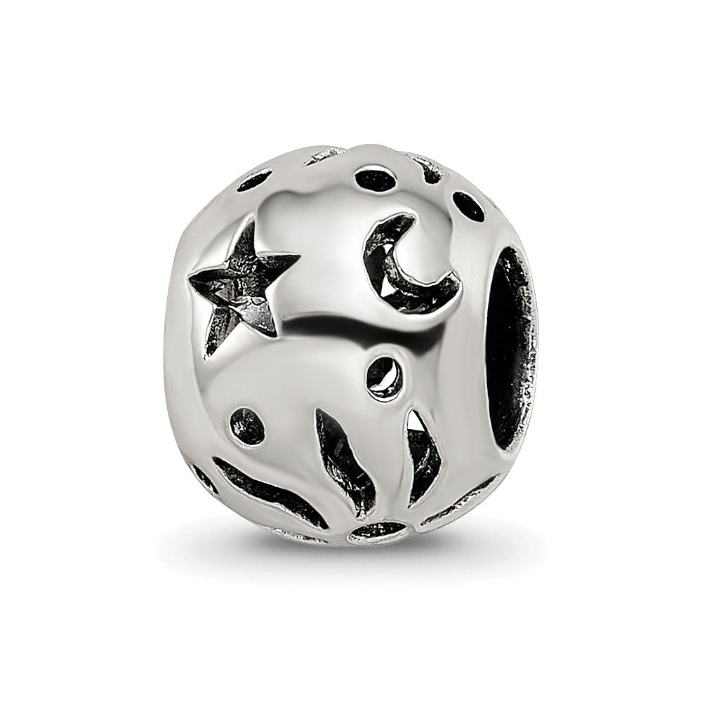 Sterling Silver Reflections Sun Moon Stars Bead