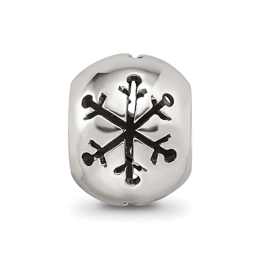 Sterling Silver Reflections Cutout Snowflake Bead