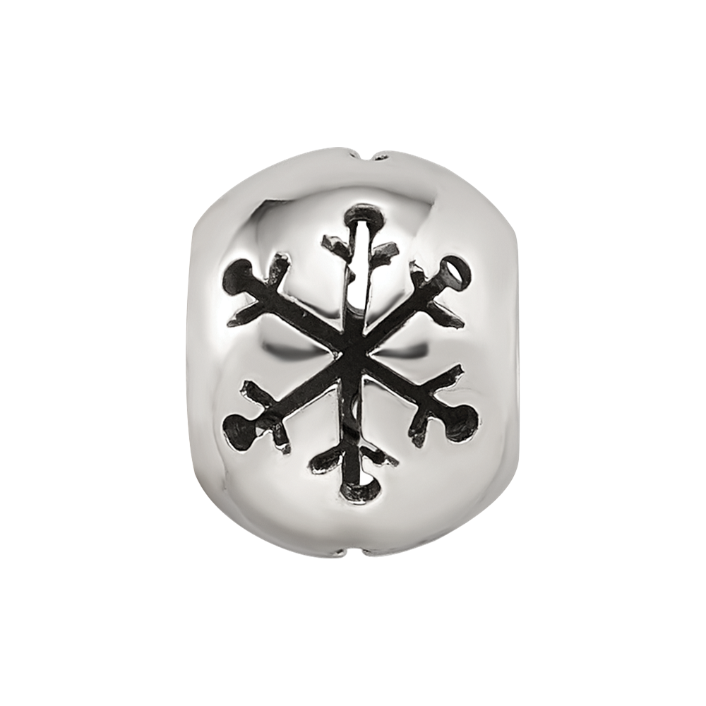 Sterling Silver Reflections Cutout Snowflake Bead