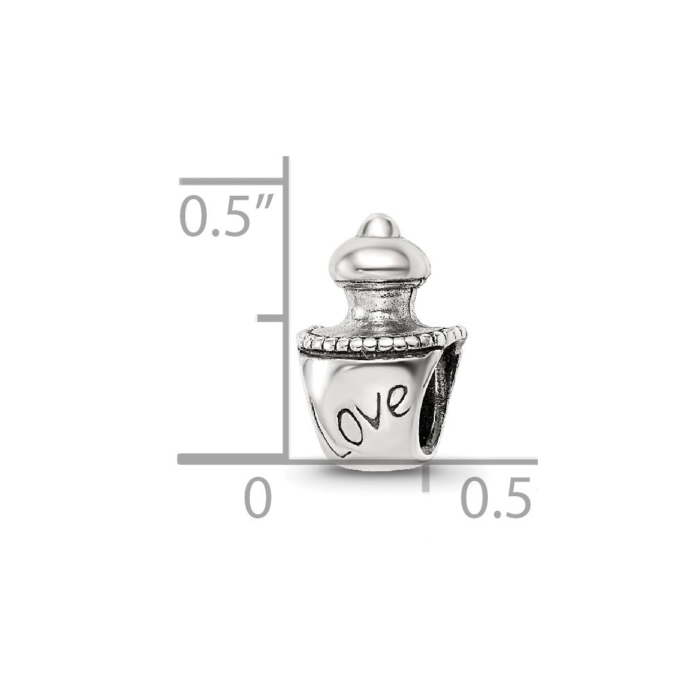 Sterling Silver Reflections Love Perfume Bottle Bead