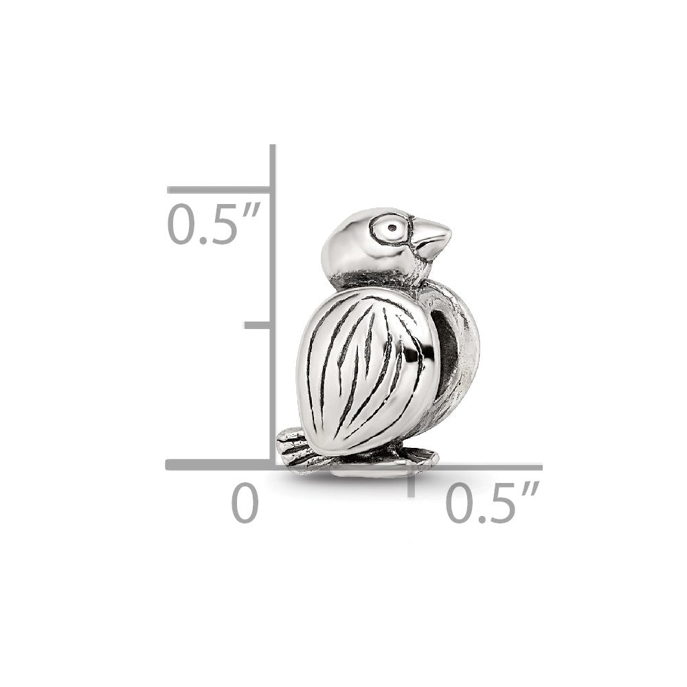 Sterling Silver Reflections Bird Bead