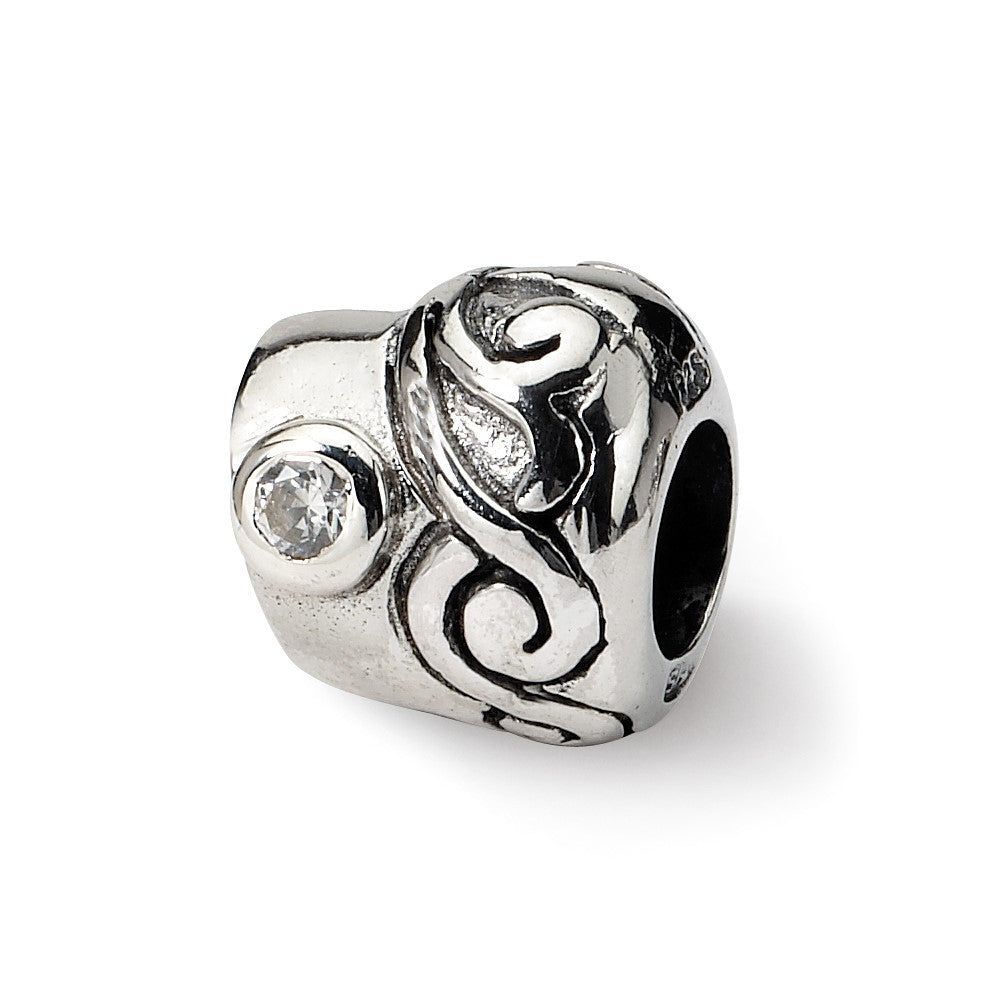 Sterling Silver Reflections CZ Bead