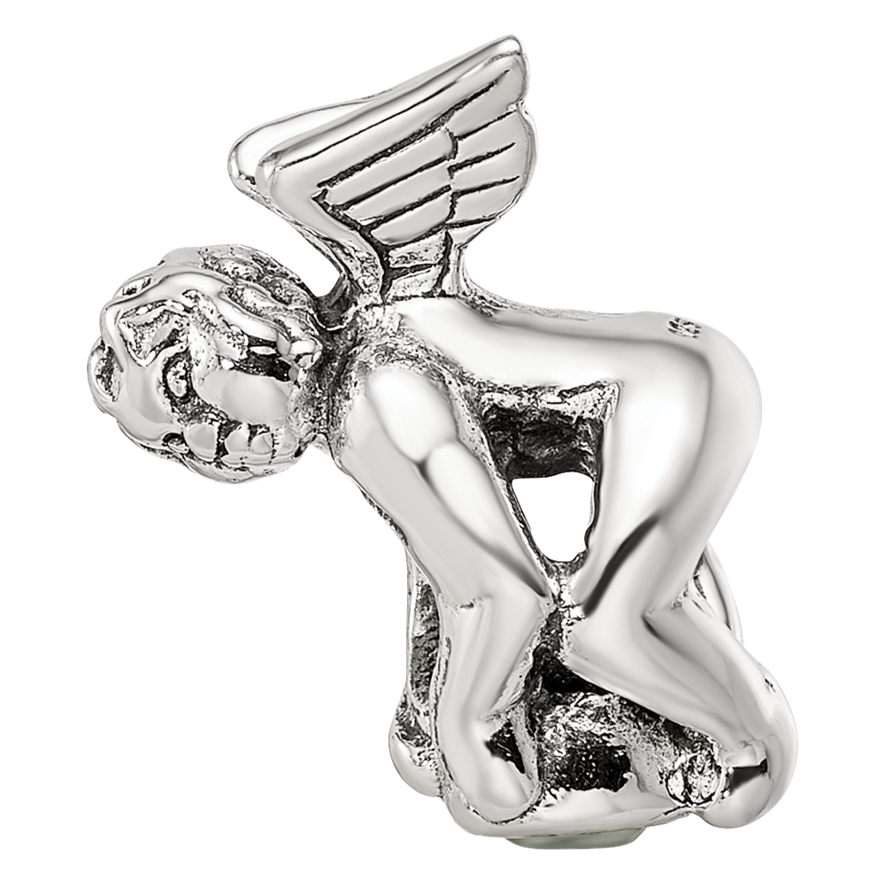 Sterling Silver Reflections June CZ Antiqued Bead