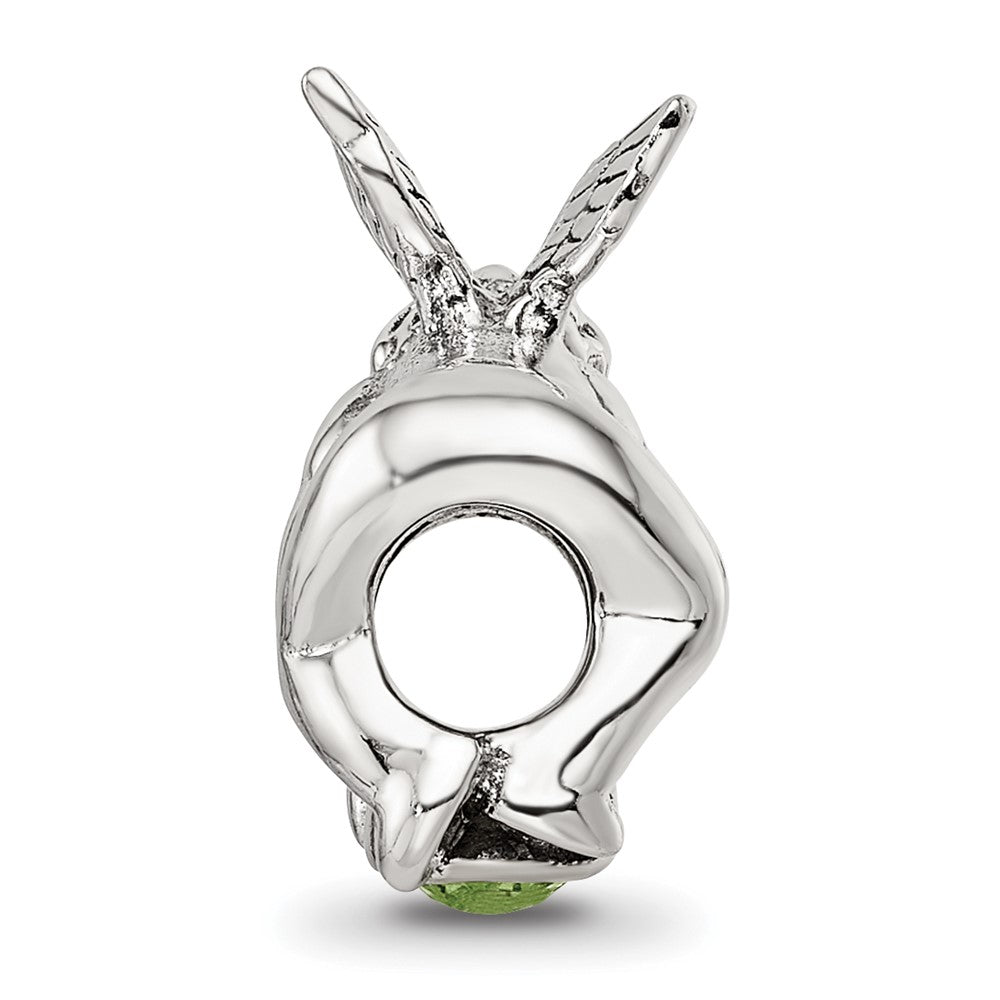 Sterling Silver Reflections August CZ Antiqued Bead
