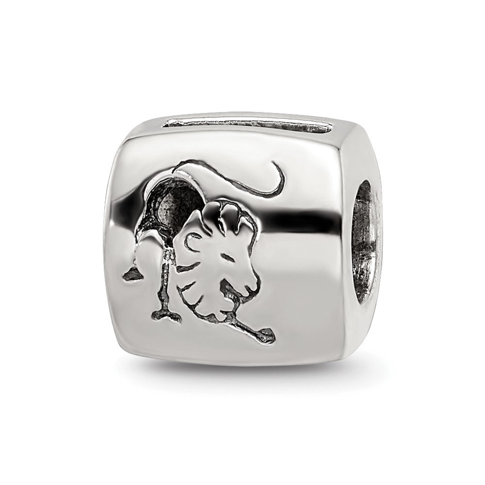 Sterling Silver Reflections Leo Zodiac Antiqued Bead