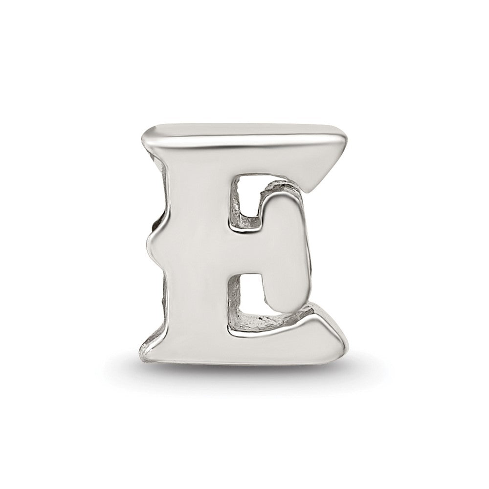 Sterling Silver Reflections Letter E Bead