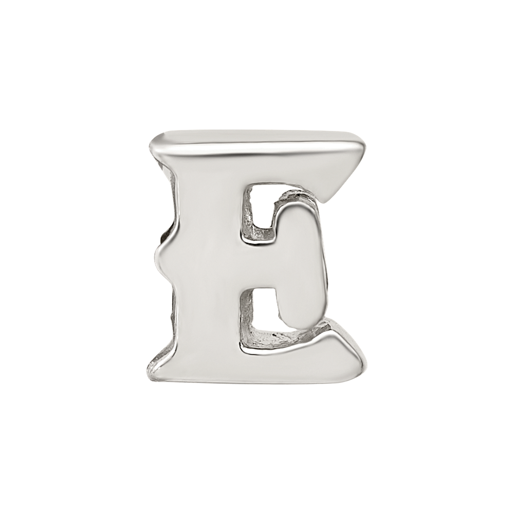 Sterling Silver Reflections Letter E Bead