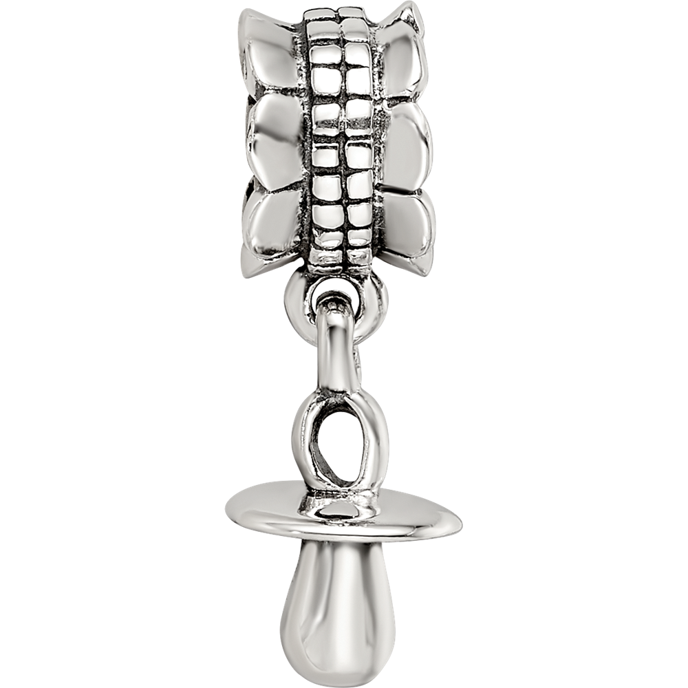 Sterling Silver Reflections Baby Pacifier Dangle Bead