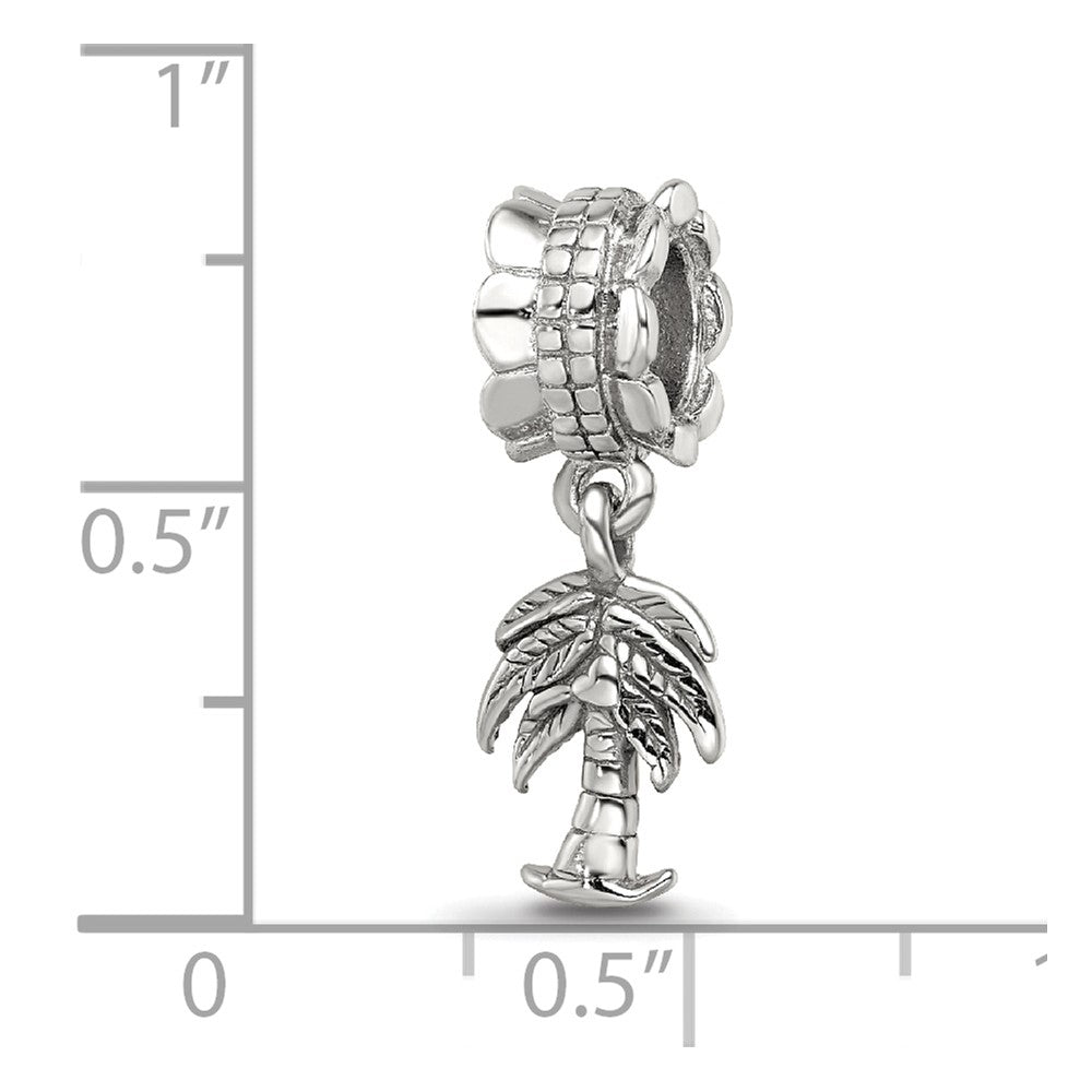 Sterling Silver Reflections Palm Tree Dangle Bead